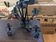 Vintage Black Wrought Iron 4 Light Chandelier - Spanish / Medieval Style
