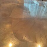 Brass coffee table engraved by Christian Krekels