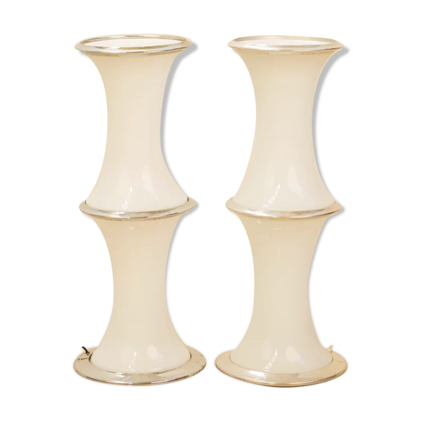 Pair of floor lamps "Bamboo" by Enrico Tronconi for Vistosi 70's