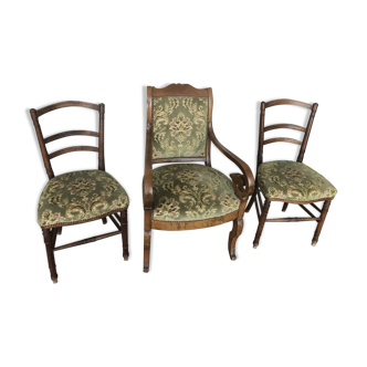 Armchair and chairs