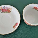 Coffee cup flowers autumn