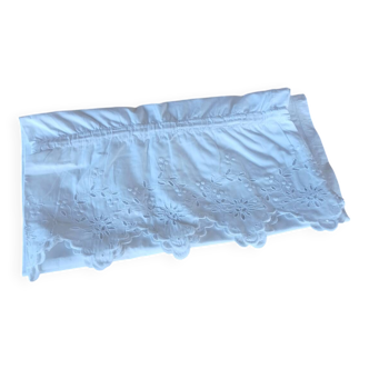 Antique ruffled bolster case