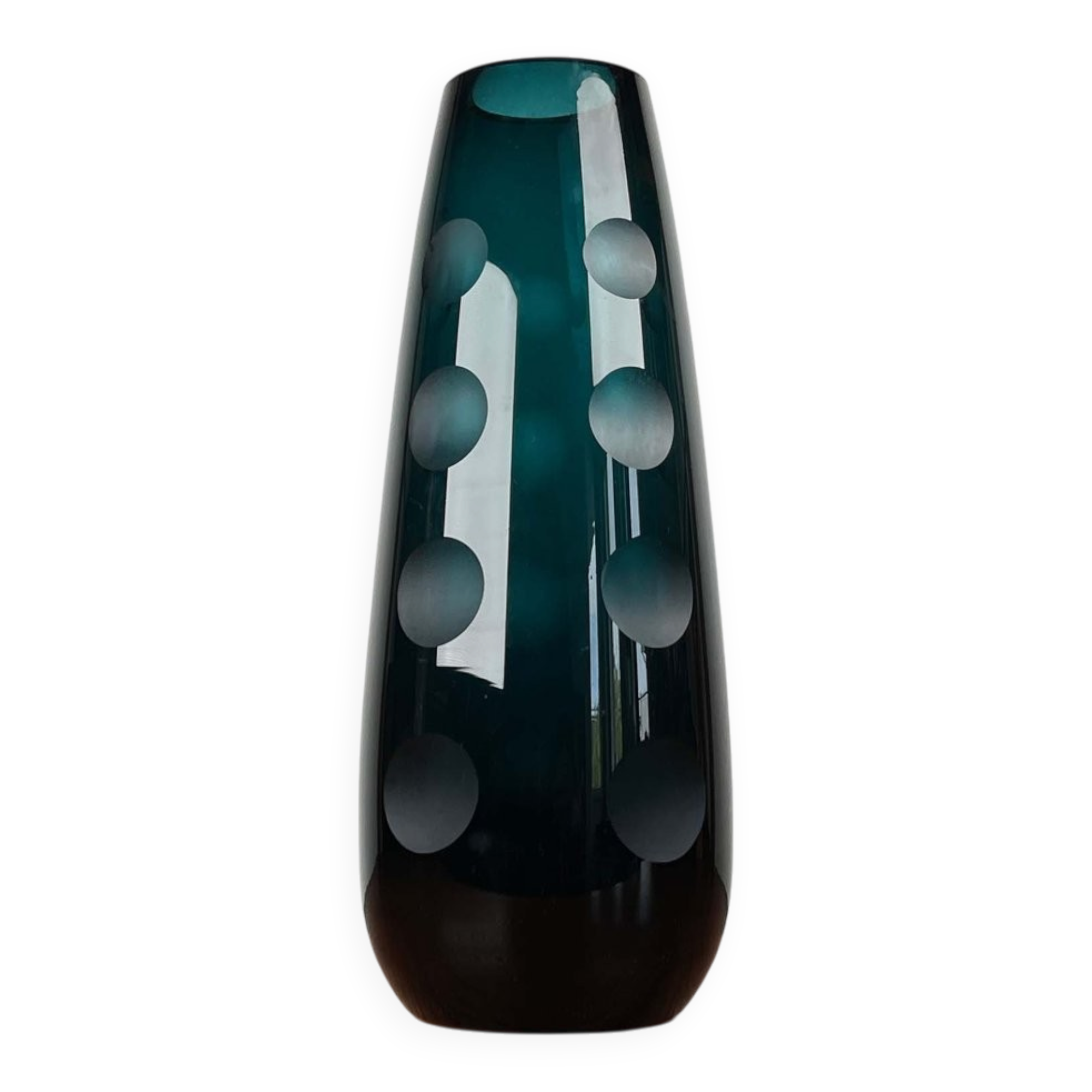 Mid-century German glass vase by Karl Friedrich Glas, 1960s.