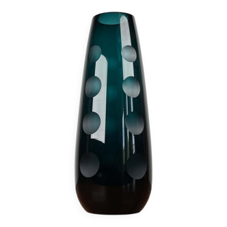 Mid-century German glass vase by Karl Friedrich Glas, 1960s.