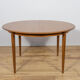 Mid-century round teak extendable dining table from Skovmand & Andersen, Denmark, 1960s