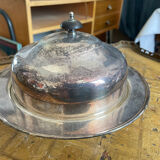 Plateau cloche métal argenté