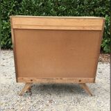 Commode 4 tiroirs vintage pieds compas