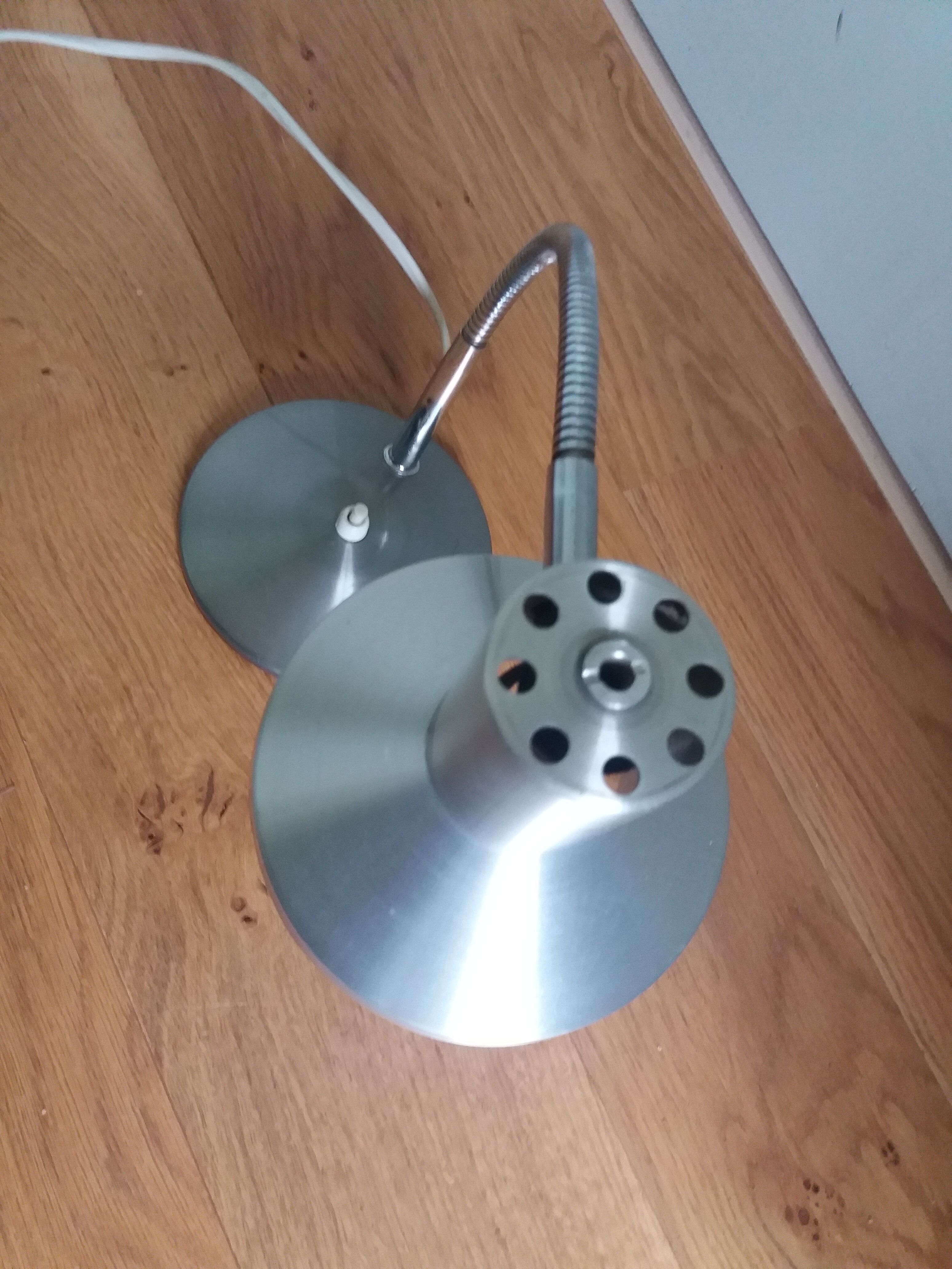 Silver flexible articulated lamp