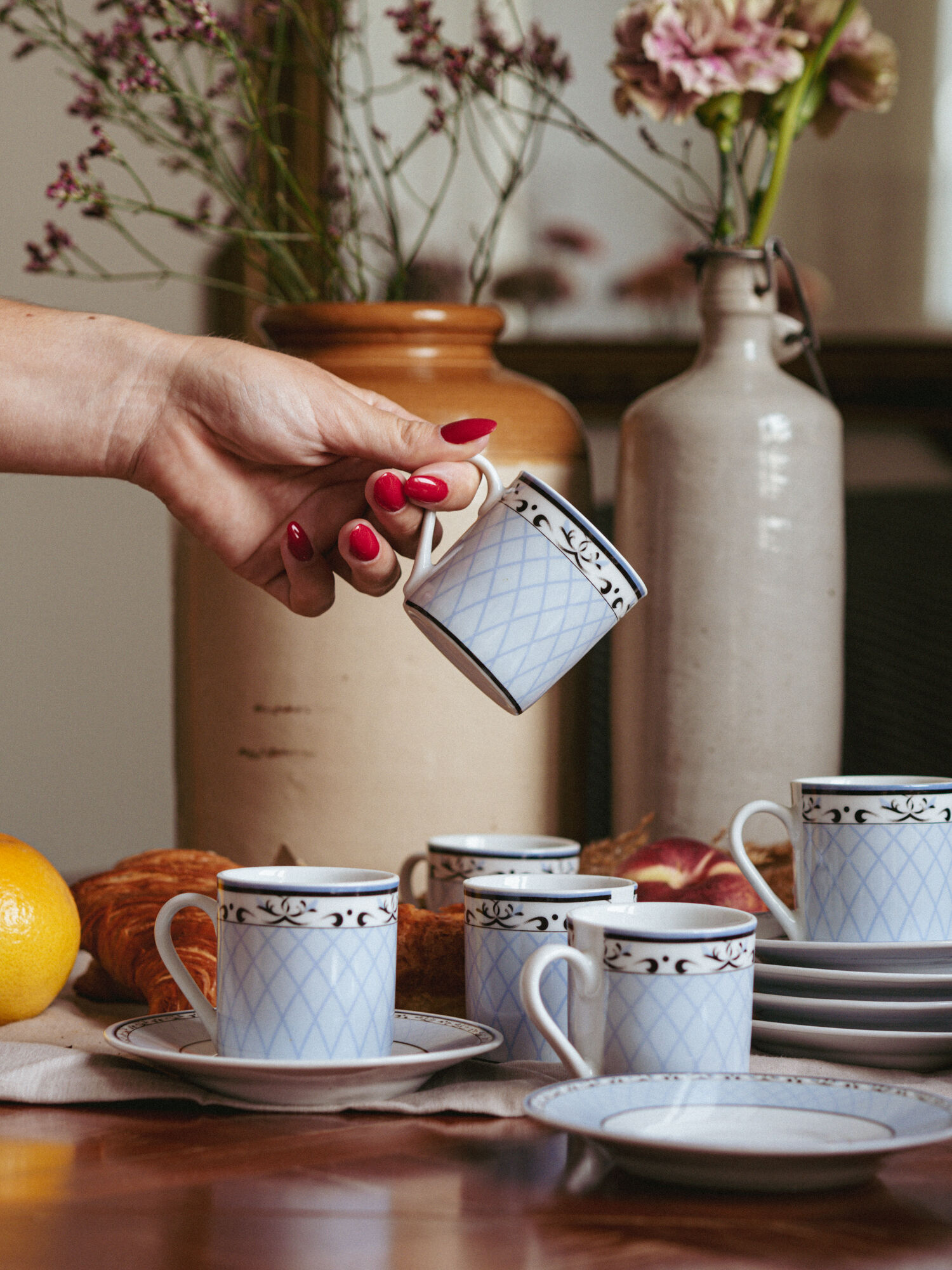 Grey glazed stoneware bottle