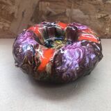 Ancien cendrier style vallauris céramique multicolore décoration vintage #a997