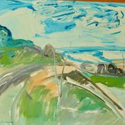 Oil on Swedish canvas "Grötviks Hamn Quarry", Carl-Erik Andersson