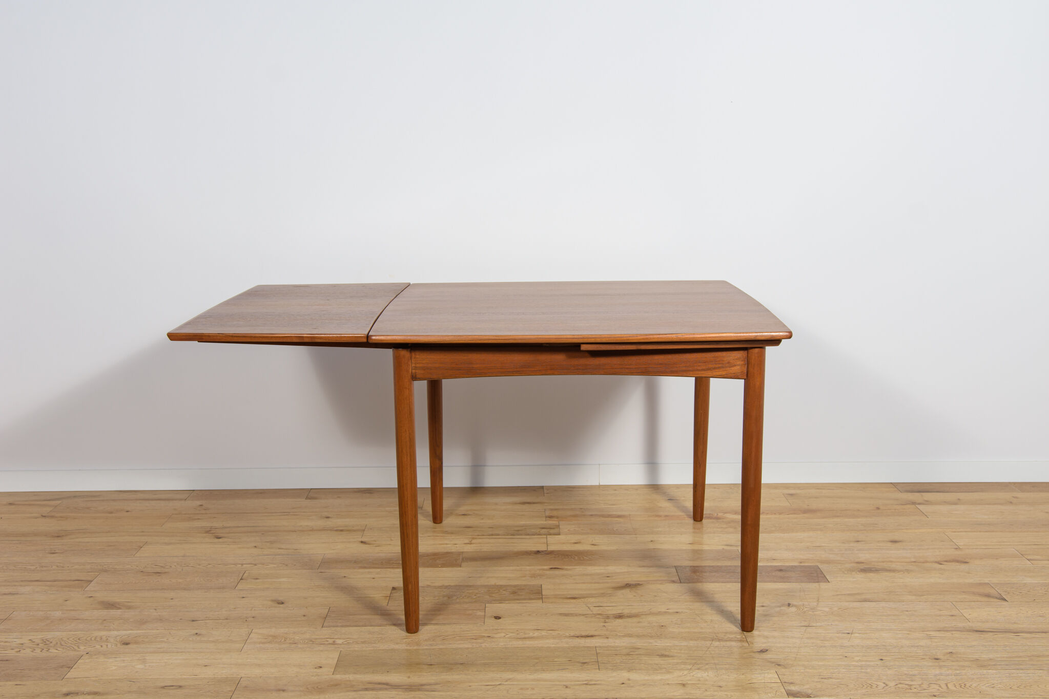 Mid-century square extendable teak dining table, Denmark, 1960s