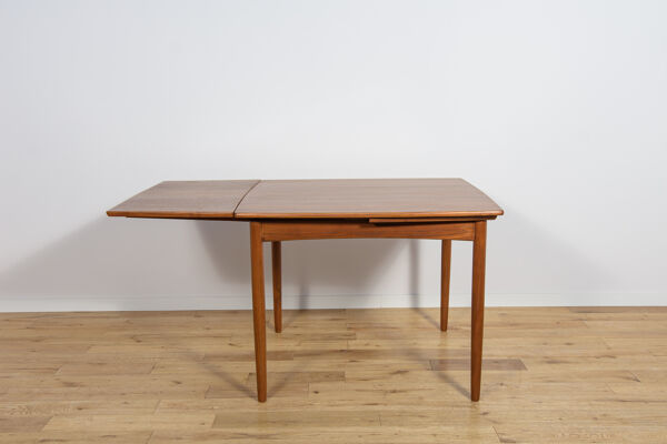Table à manger carrée extensible en teck des années 1960, Danemark