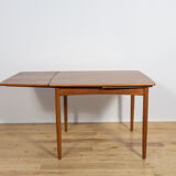 Mid-century square extendable teak dining table, Denmark, 1960s