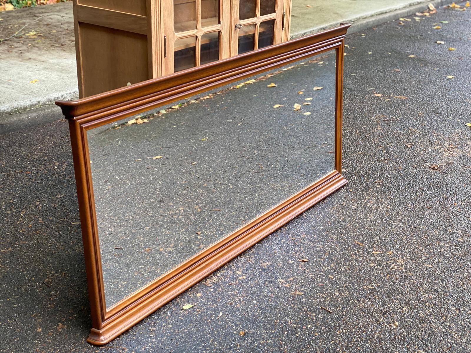 Louis Philippe style bistro/brasserie mirror in solid wood, 195x85