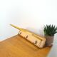 Wall coat rack with brass and leather vintage