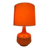 Vintage orange ceramic lamp