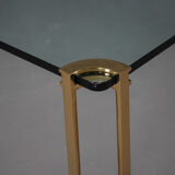 Vintage bronze and glass large coffee table by Peter Ghyczy, Germany 1970s