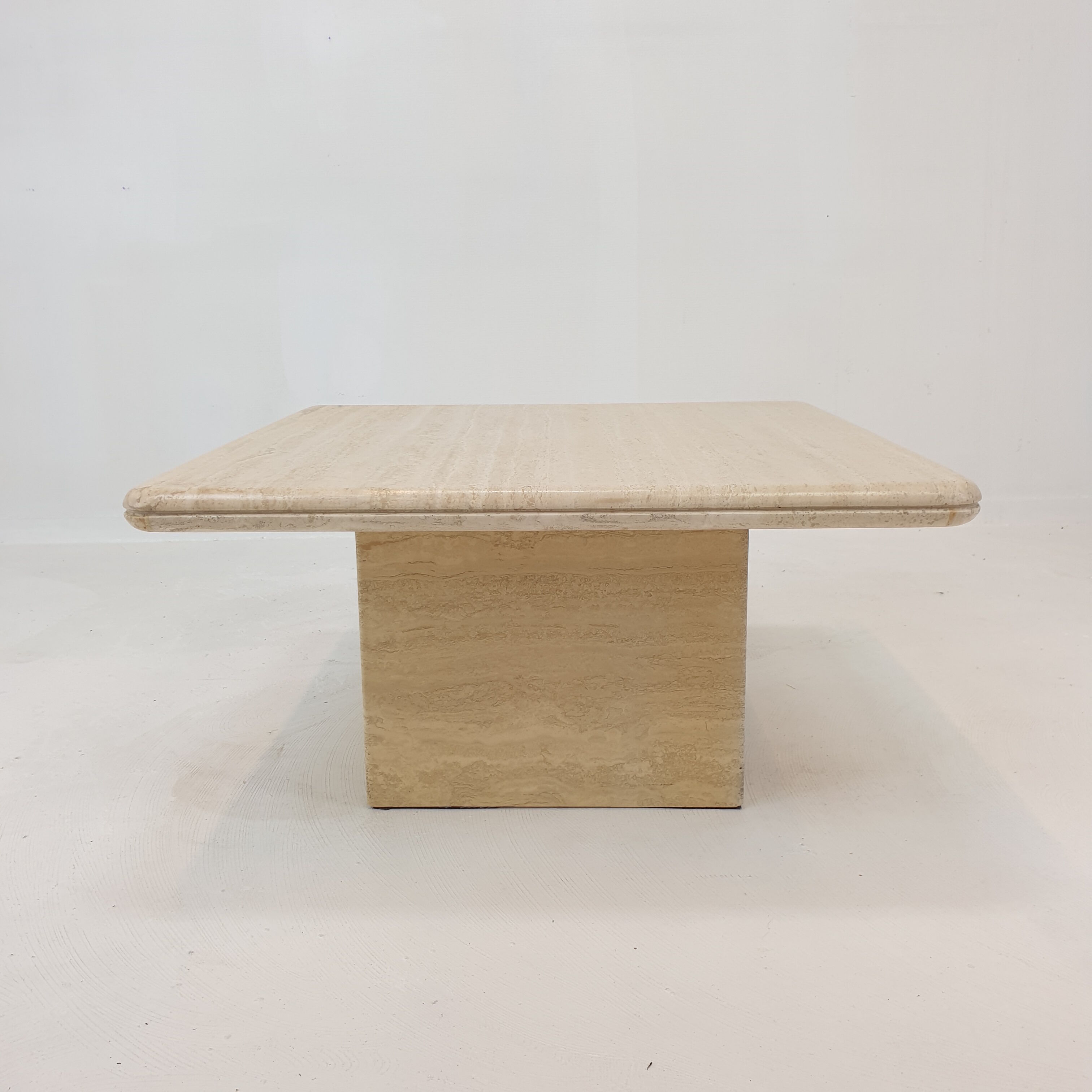 Italian travertine coffee table, 1980s
