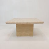 Italian travertine coffee table, 1980s
