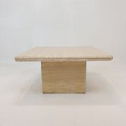 Italian travertine coffee table, 1980s