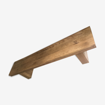 Scandinavian-style wooden bench 3 seats