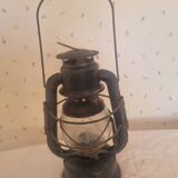 Old ALG storm lamp. Height 34 cm. Broken glass.