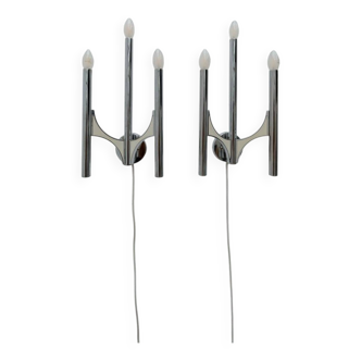 Paire d’appliques de Sciolari, italie 1970