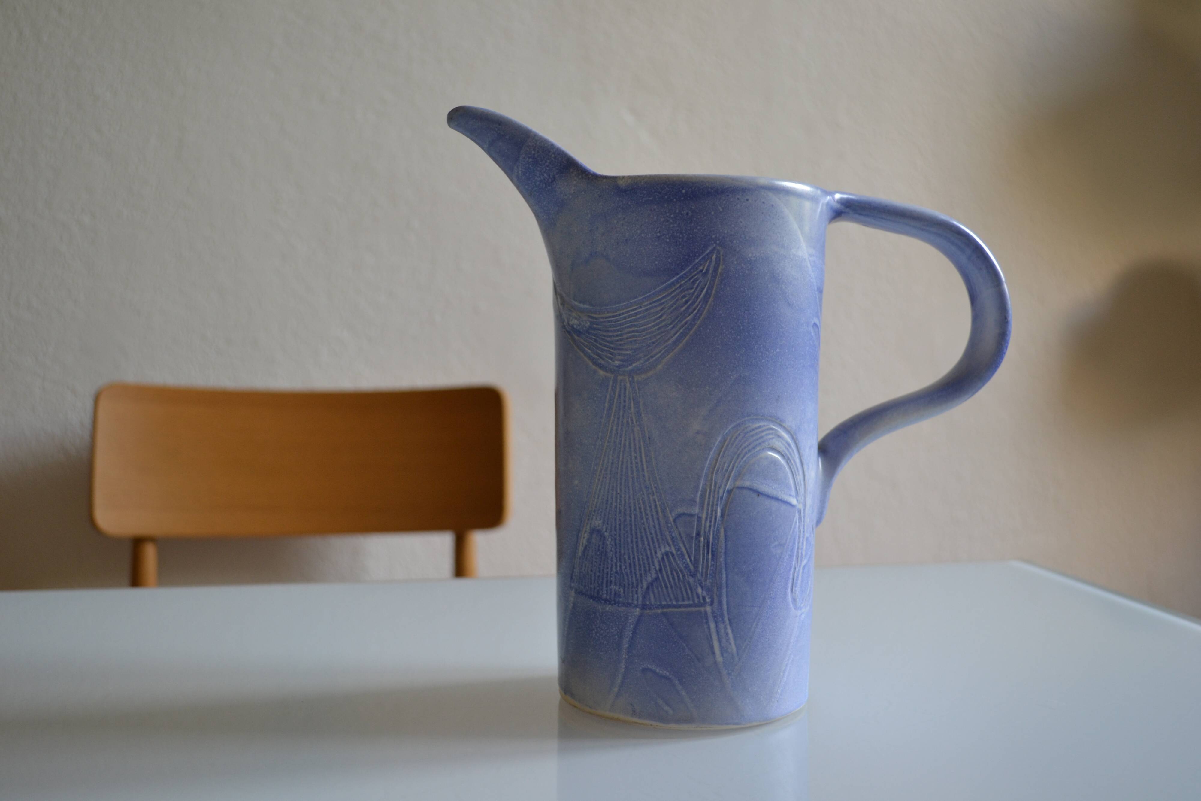 Ceramic vase pitcher signed