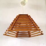 Wood pendant lamp design C.F.L. 70s