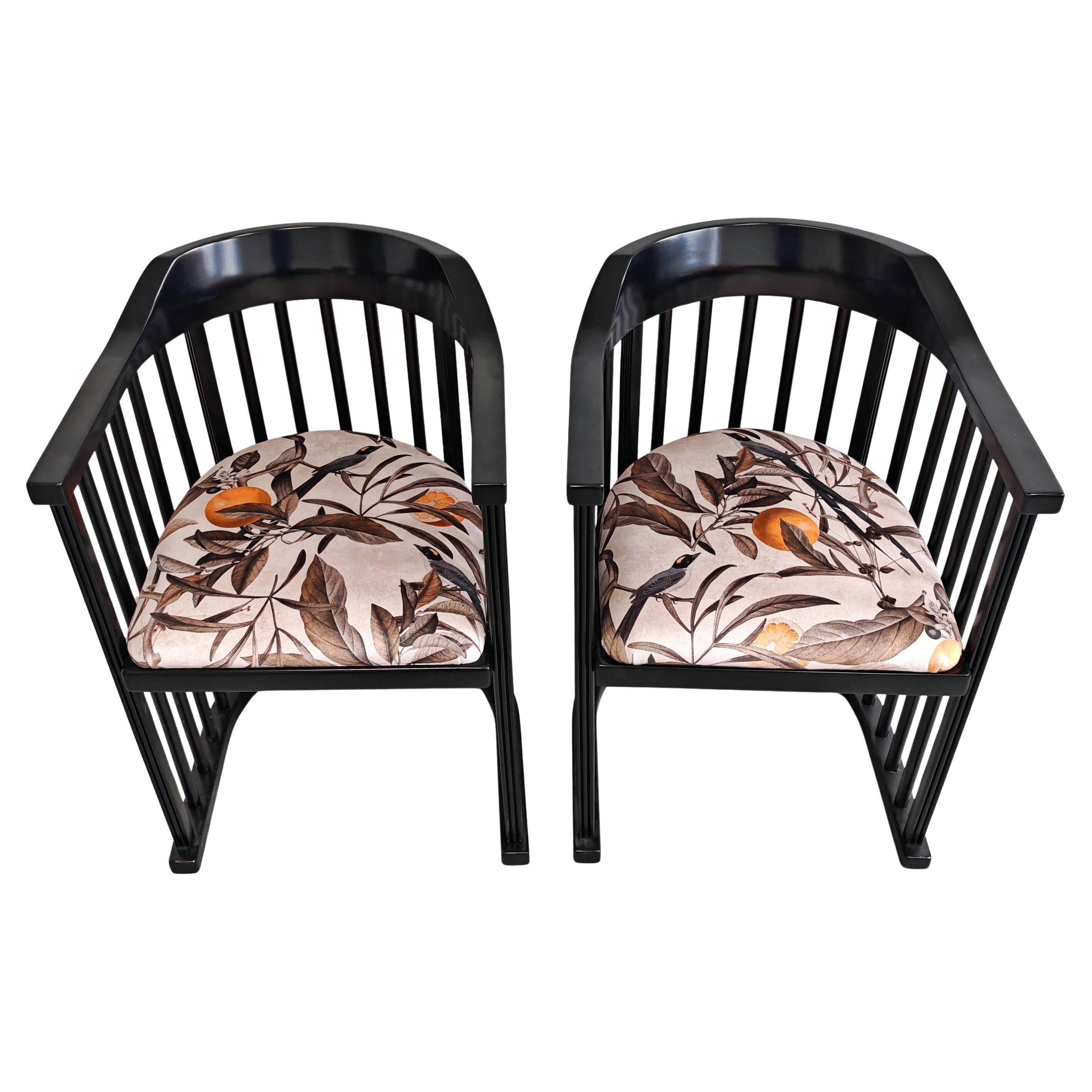 Paire de fauteuils Jugendstil Josef Hoffmann années 1910