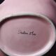 Decorative bowl, vintage Italian earthenware empty pocket with shell and dove