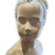 Bust of louise brongniart in patinated plaster after houdon