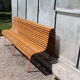 Banc extérieur latté