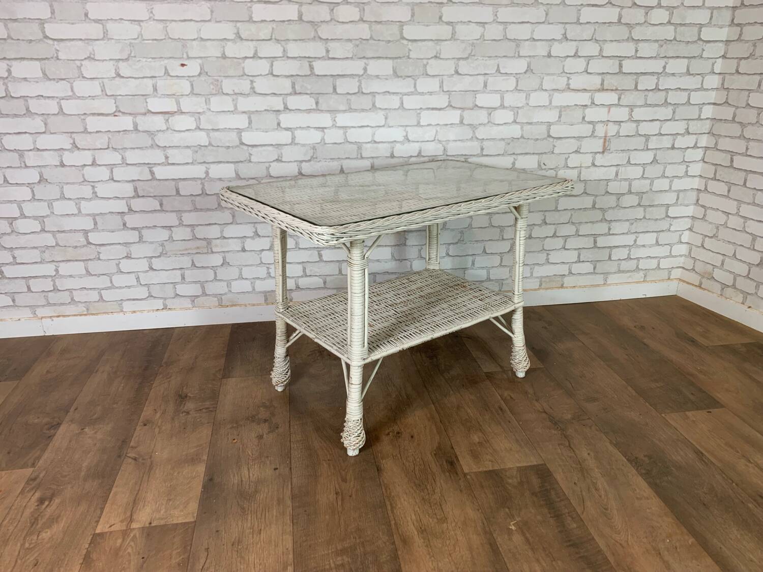 Vintage rattan coffee table 1960