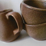 Berry cups and sandstone milk pot