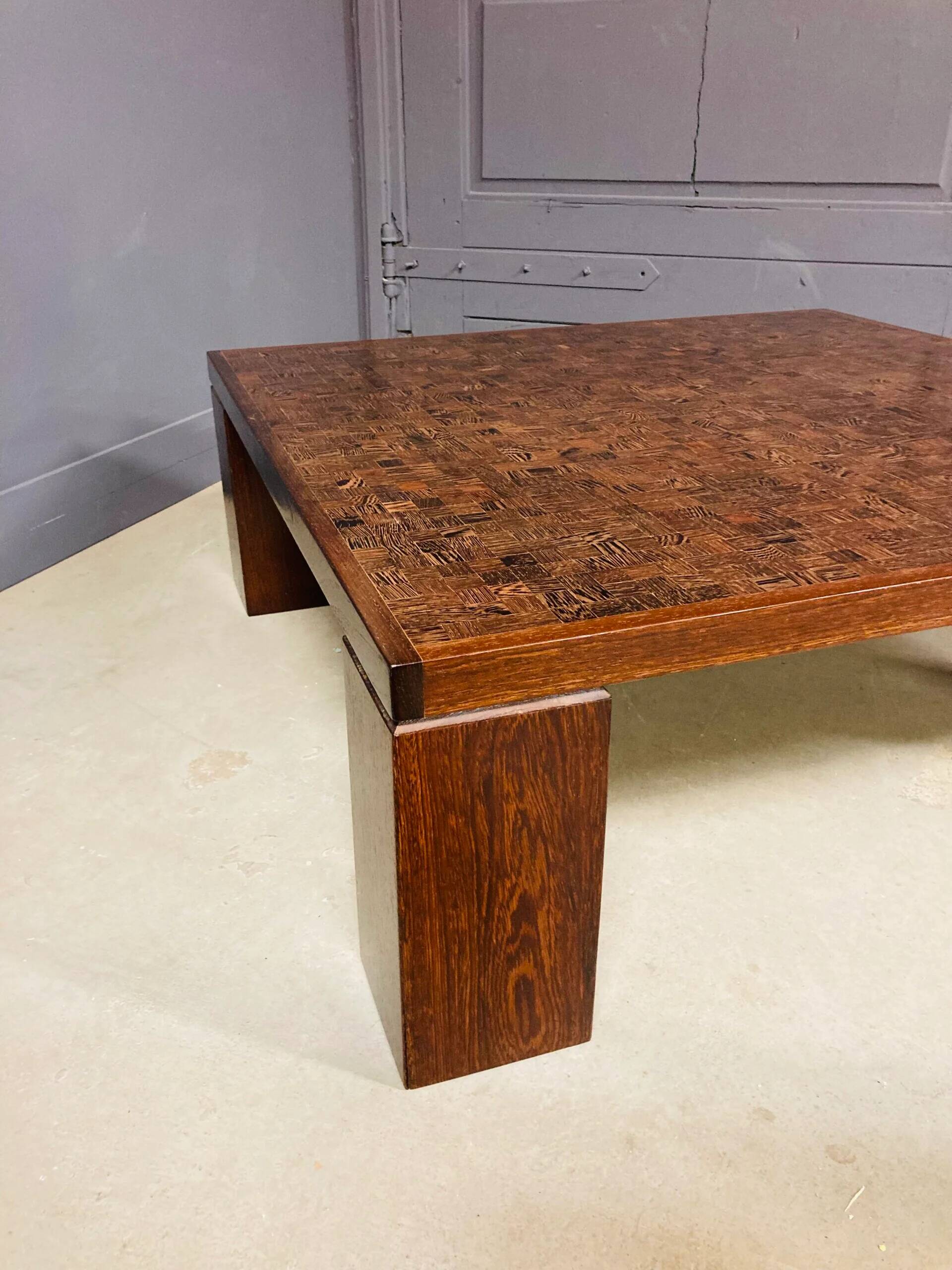 Brutalist coffee table, Rolf Middelboe and Gorm Lindum, 1970s for Tranekaer