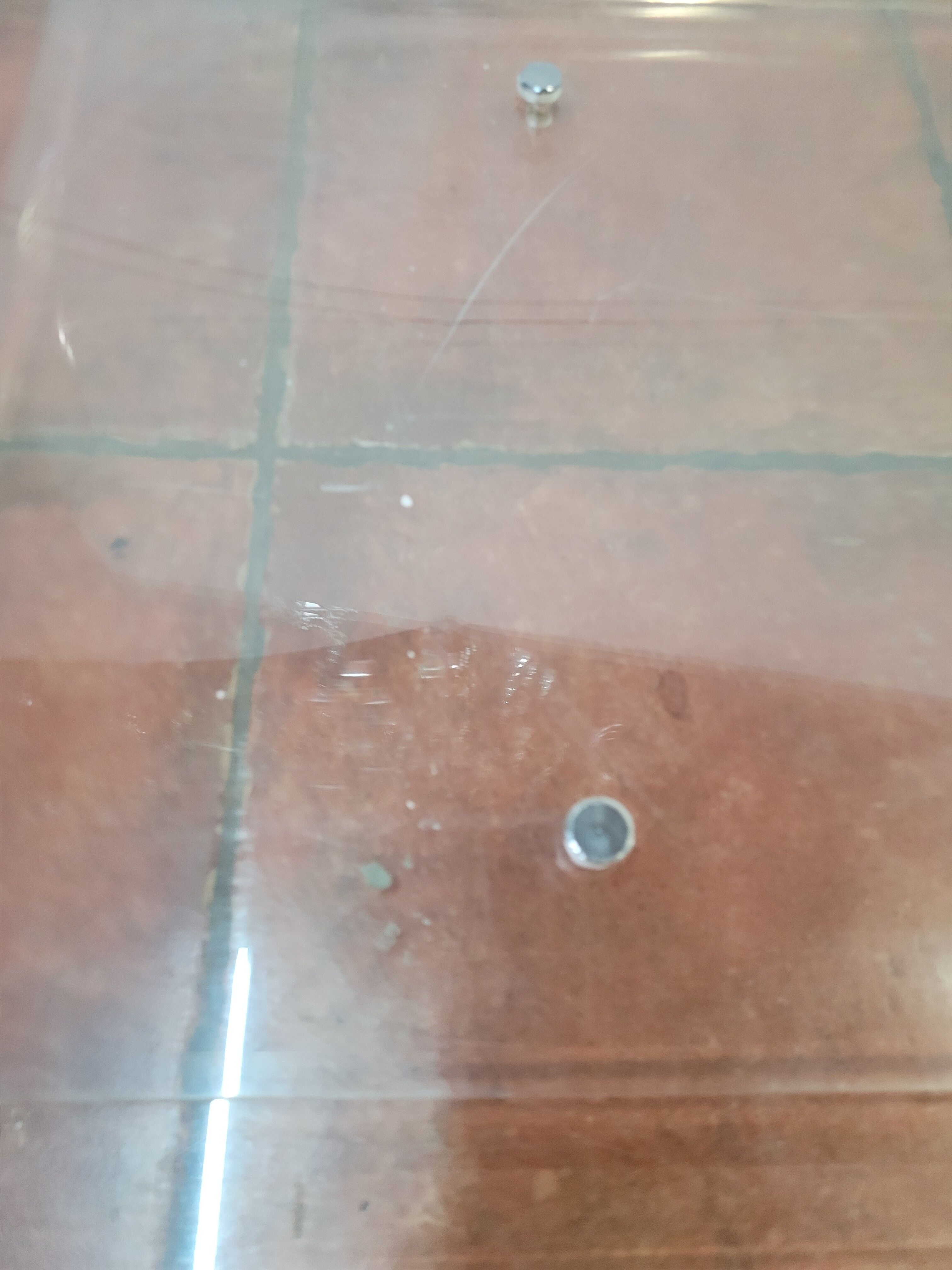 Plexiglas coffee table glass top from the 70s, 140×70cms