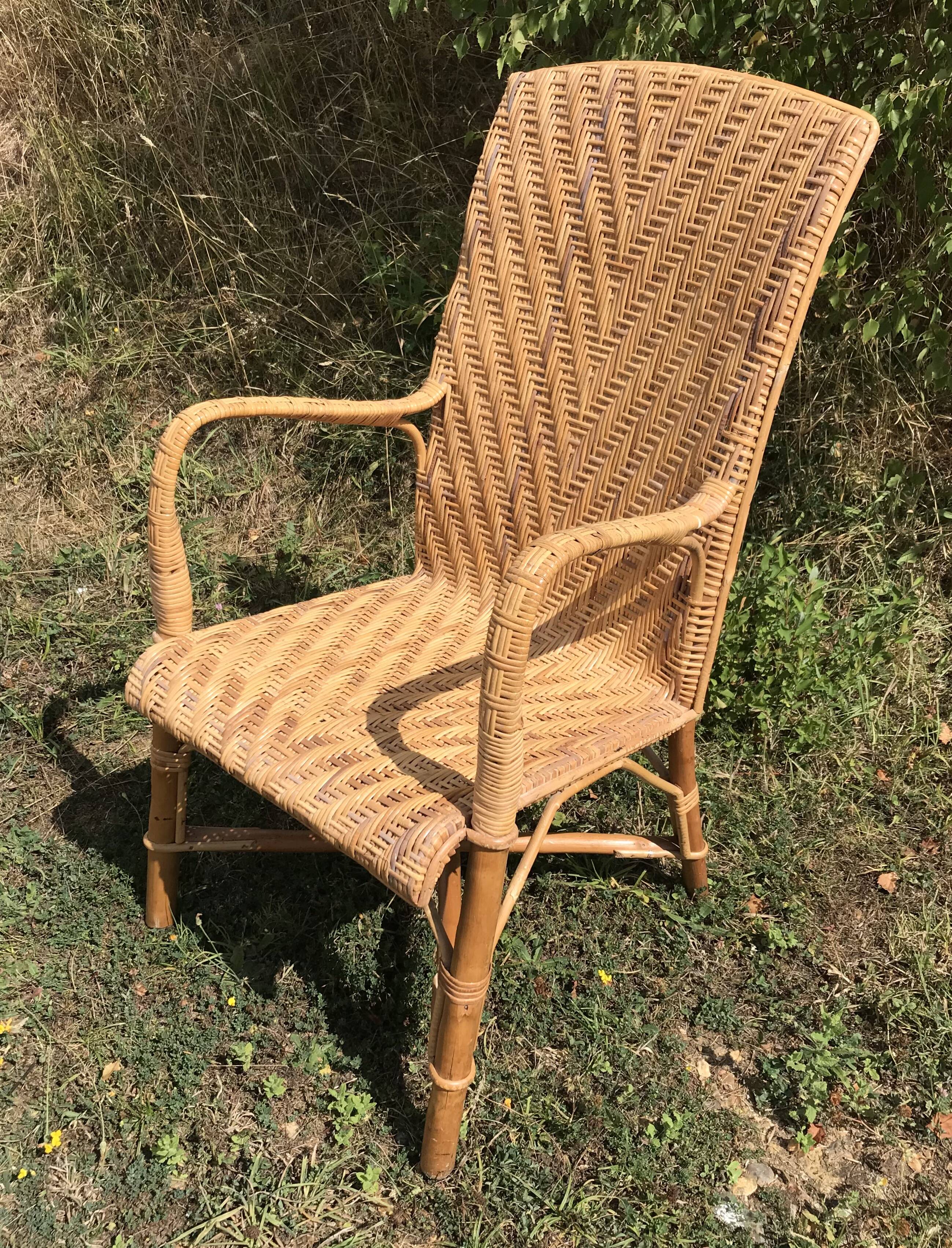 Rattan armchair