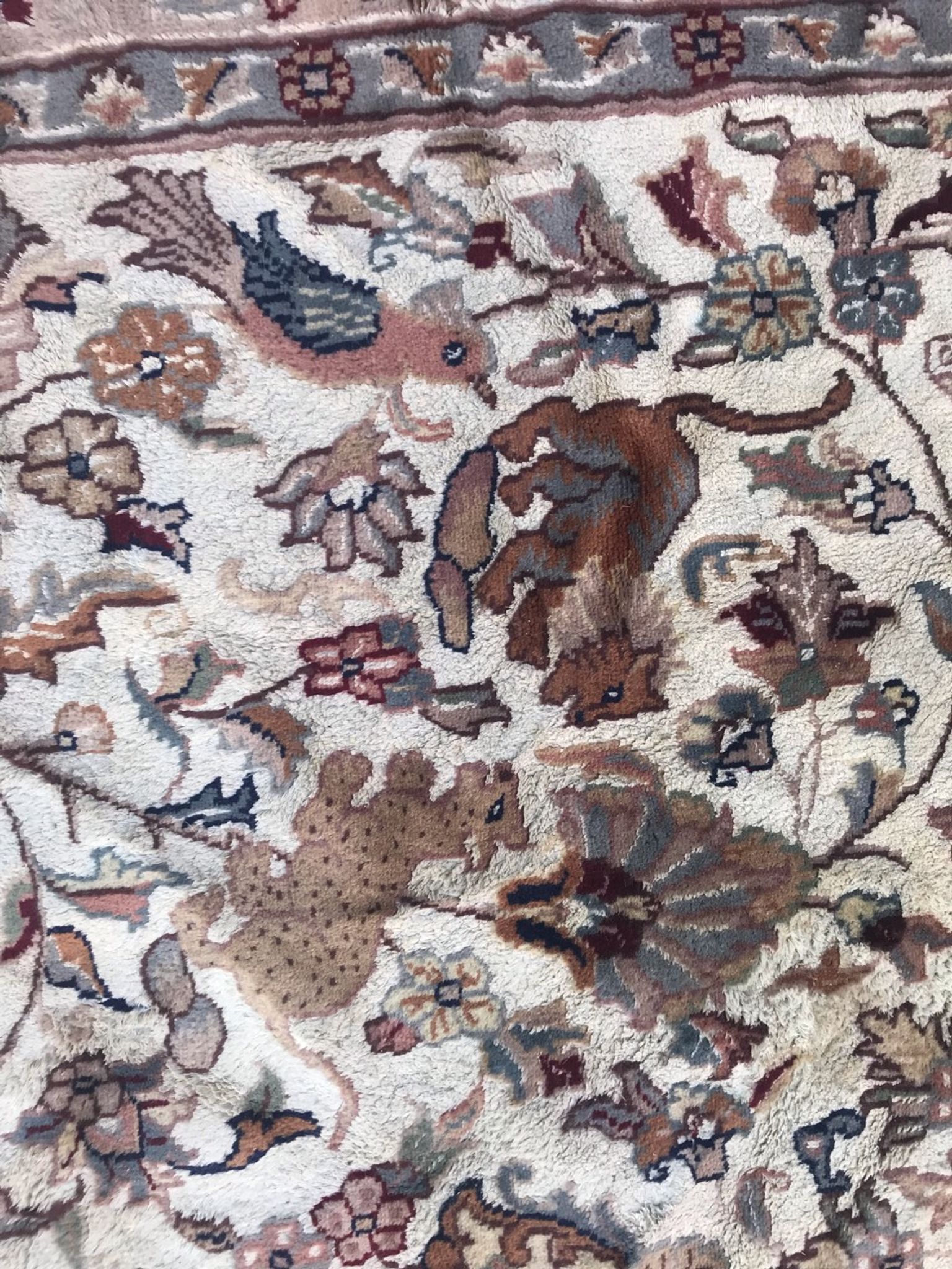 Pakistani carpet wool and silk handmade 190x295 cm