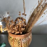 Poterie murale terre cuite émaillée