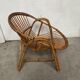 Rattan armchair bamboo wicker 70s vintage