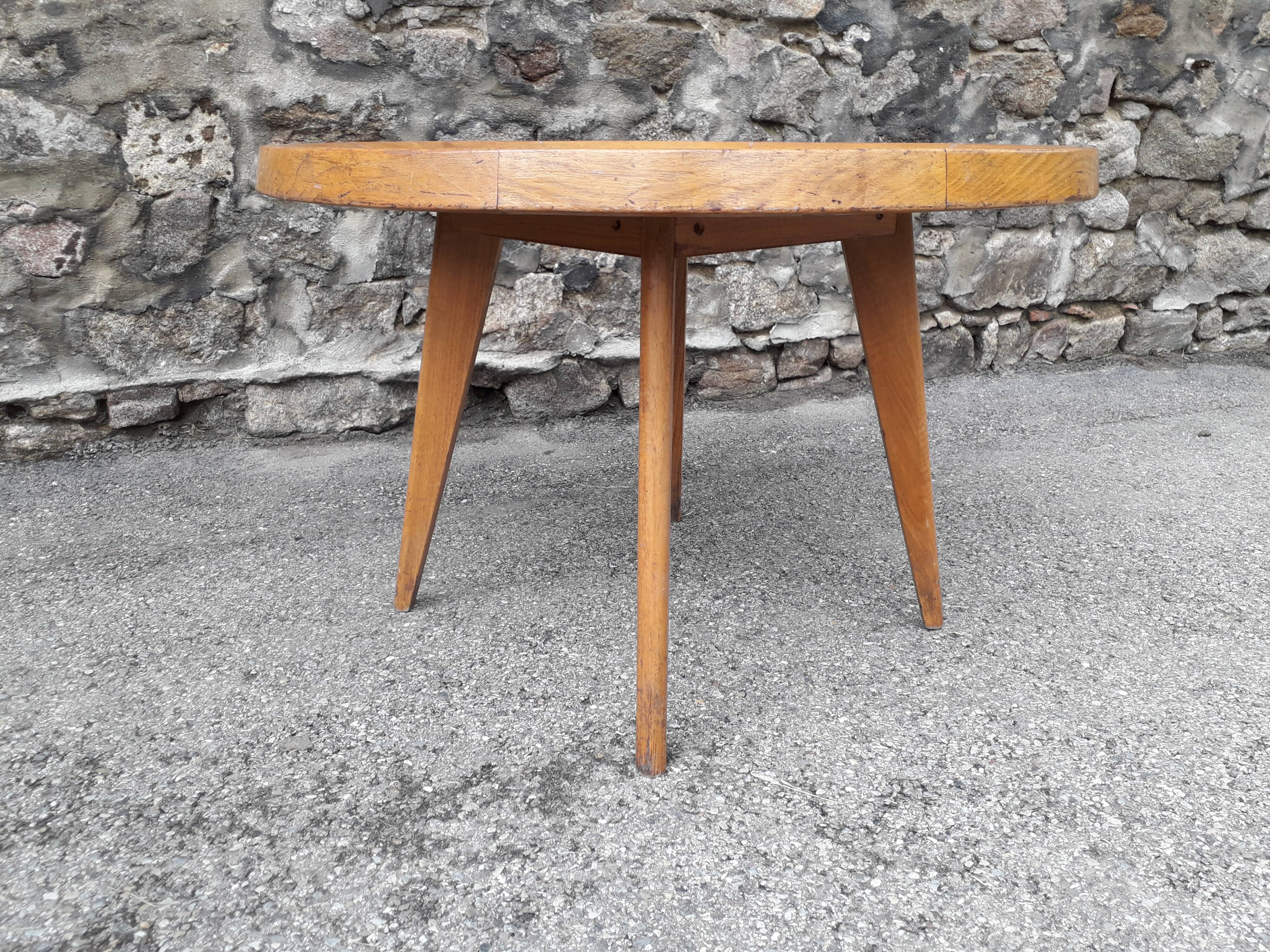 Coffee table vintage compass feet