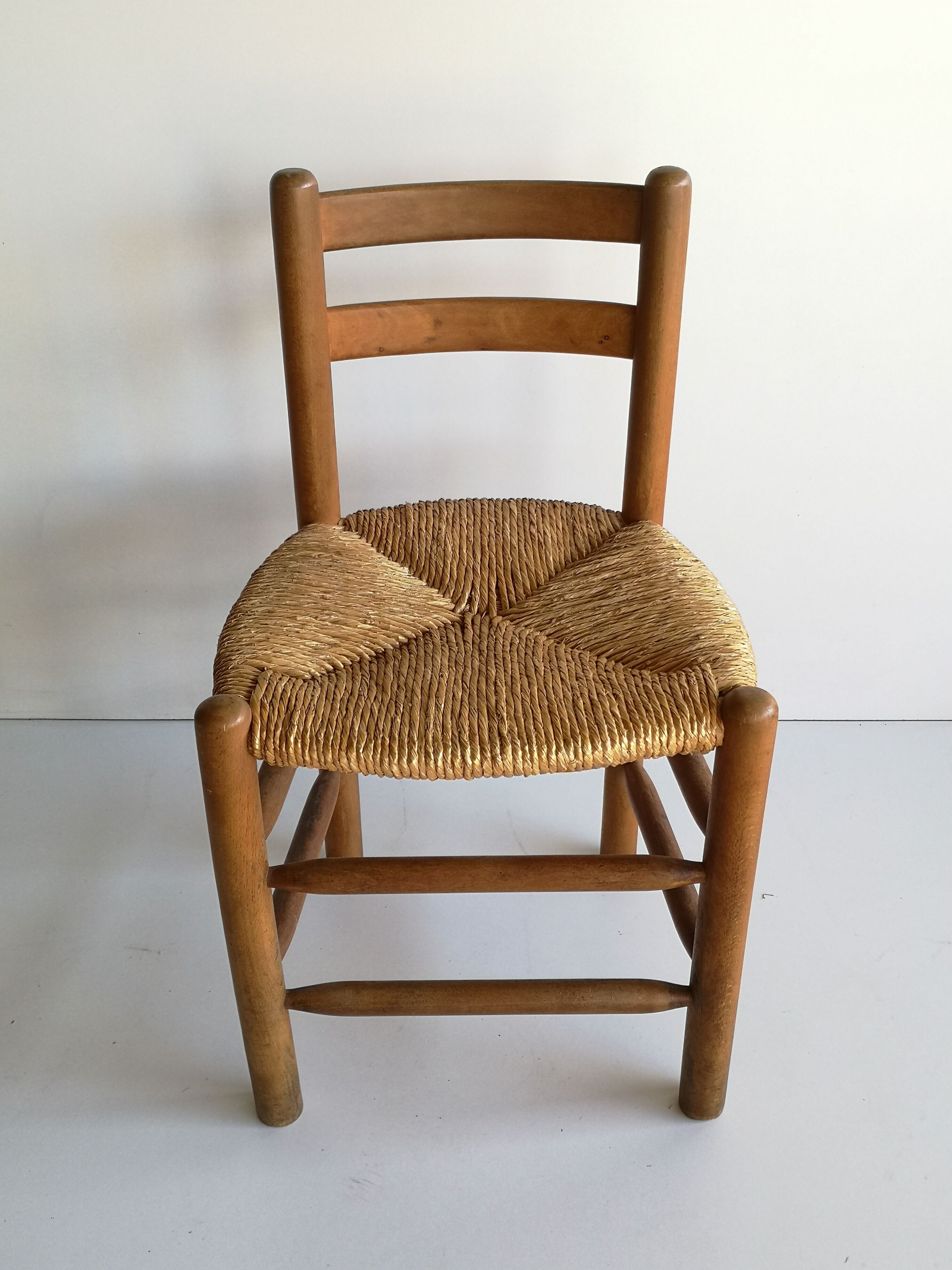 Set de 8 chaises paillées, années 60