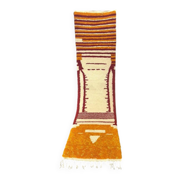 hallway rug in 100% wool - multicolour Beni Ouarain