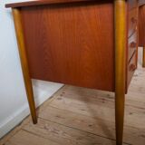 Mid-Century Danish Teak & Beech Desk, 1950s