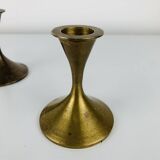 Pair of Scandinavian brass candlesticks, 1960s