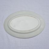 Large oval serving dish in Creil and Montereau earthenware Model Marine, iron earth