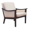 Fauteuil beige, années 1970, design danois, fabriqué au Danemark