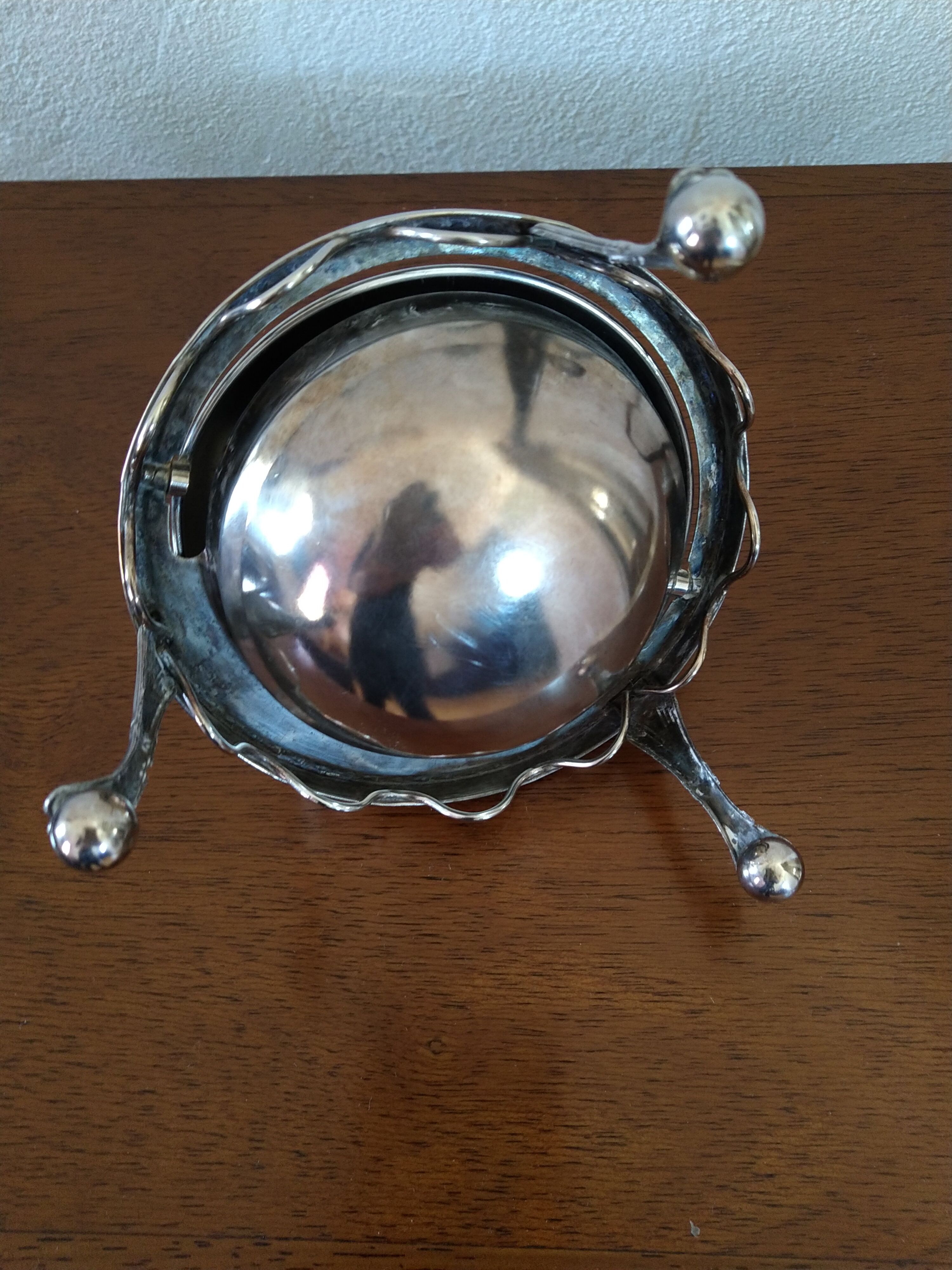 Serviteur à caviar métal argenté